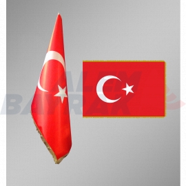 Telalı Makam Türk Bayrağı (Simli)