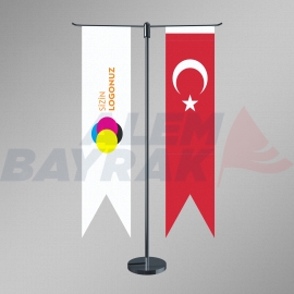 Türk Bayrağı ve Özel Logolu Masa Bayrağı
